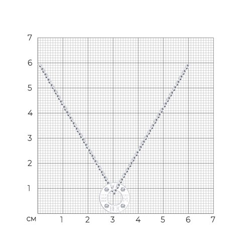 Колье из серебра с фианитами - фото 3