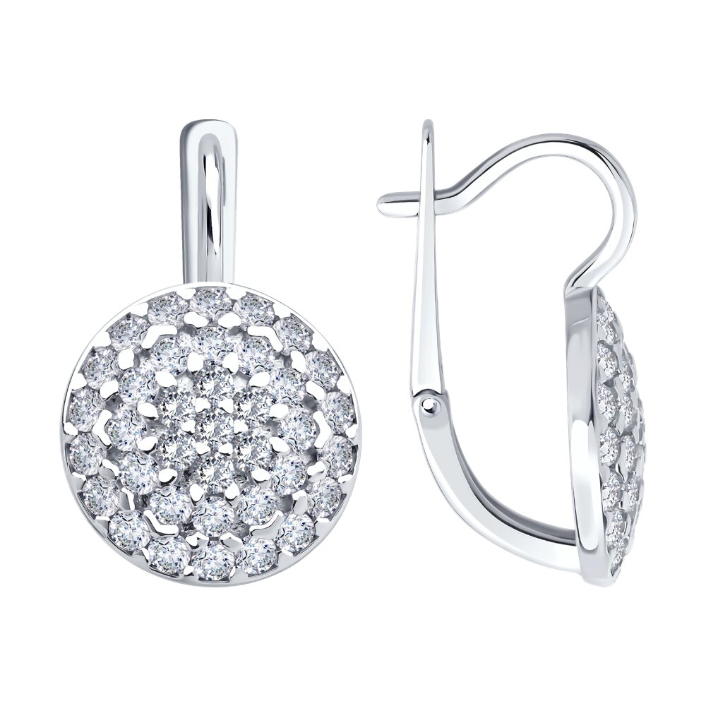 Серьги SOKOLOV из серебра с фианитами