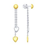 Серьги из серебра с золочением