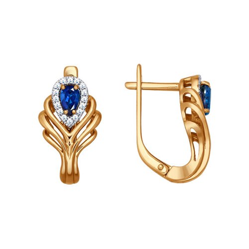 

Серьги SOKOLOV из золота с бриллиантами и сапфирами