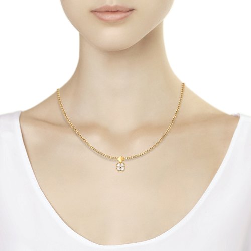Подвеска из золота со Swarovski Zirconia