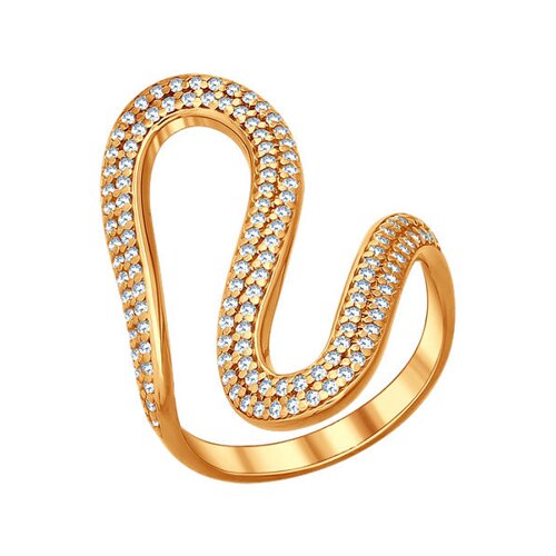 

Кольцо SOKOLOV из золочёного серебра с фианитами