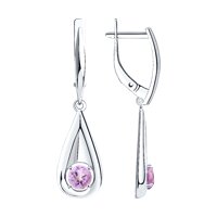 Серьги из серебра с аметистами