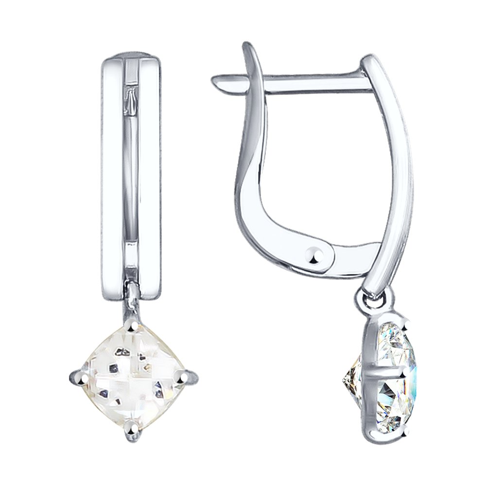 

Серьги SOKOLOV из белого золота со Swarovski Zirconia