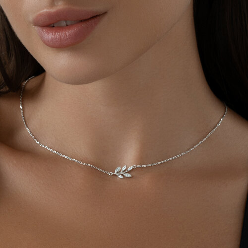 Колье из серебра с фианитами - фото 3