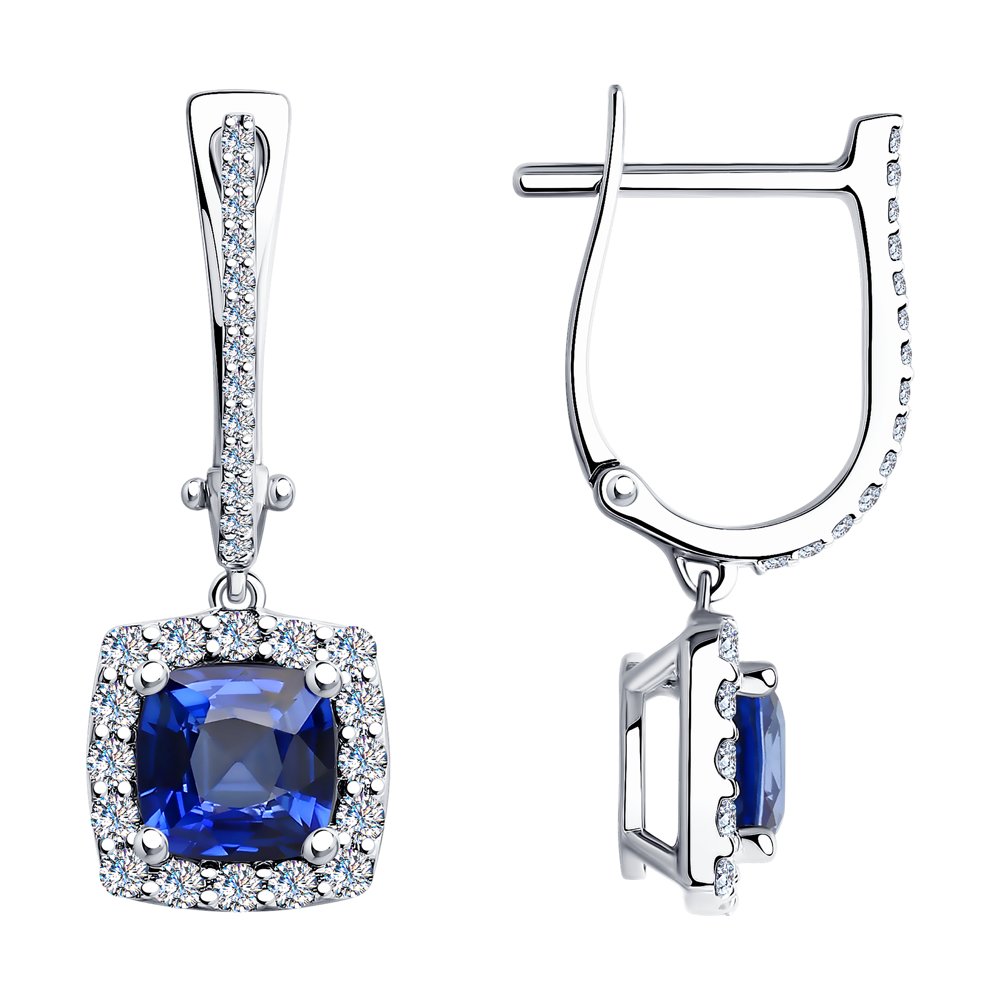 

Серьги SOKOLOV Diamonds из белого золота с бриллиантами и сапфирами