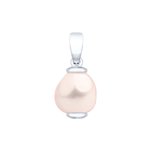 Подвеска из серебра с розовым жемчугом Swarovski