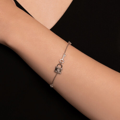 Браслет из серебра с фианитами - фото 4