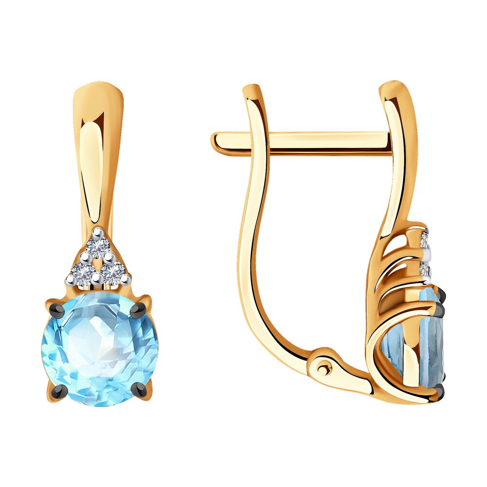 

Серьги SOKOLOV Diamonds из золота с бриллиантами и топазами