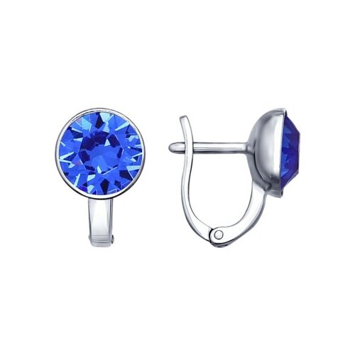 

Серьги SOKOLOV из серебра с синими кристаллами swarovski