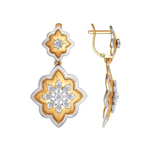 

Серьги длинные SOKOLOV из комбинированного золота с бриллиантами