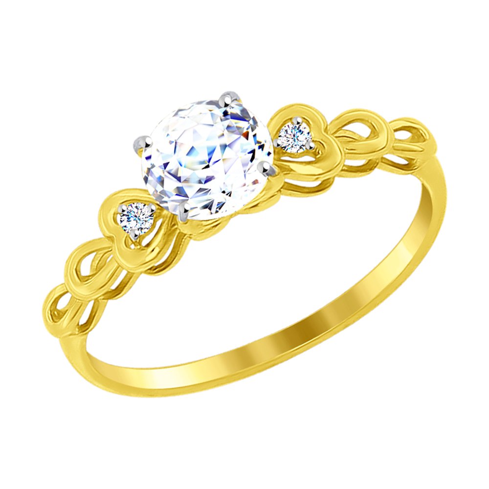 

Кольцо SOKOLOV из желтого золота со Swarovski Zirconia