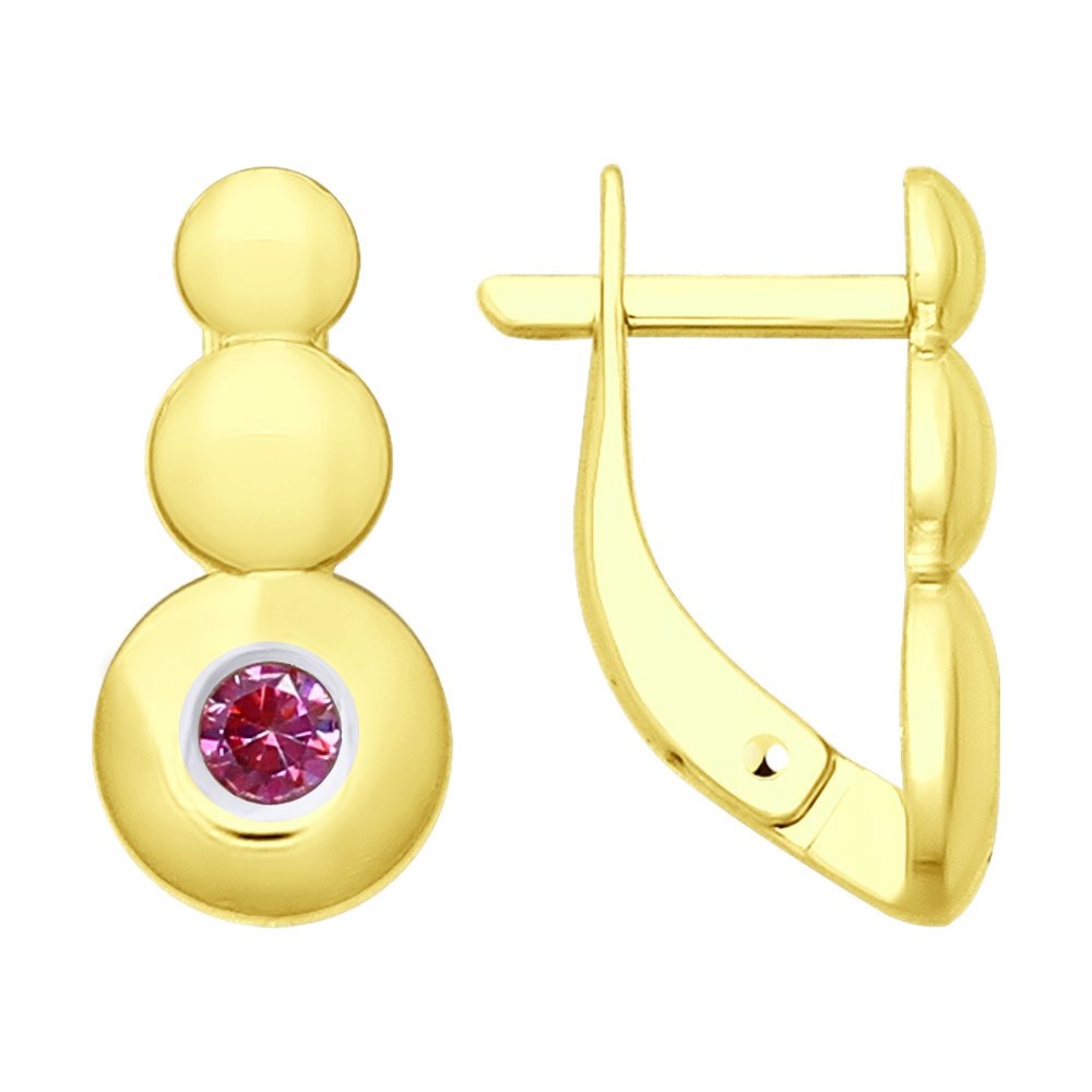 

Серьги SOKOLOV из желтого золота с фианитами