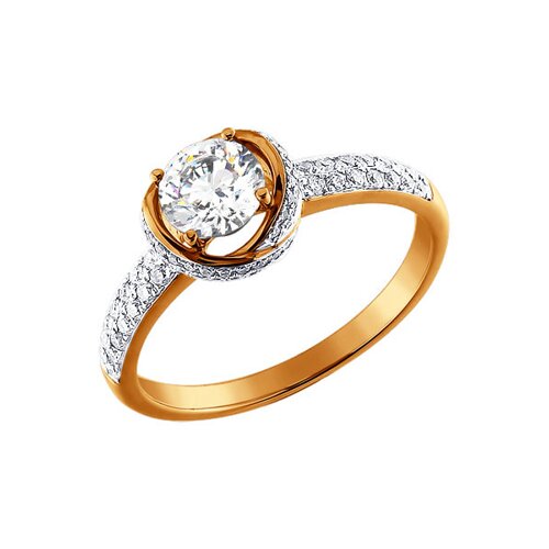 

Кольцо SOKOLOV из золота с бриллиантами и топазом swarovski