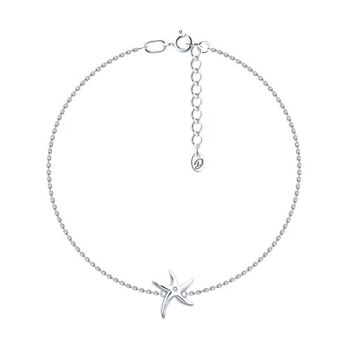 Браслет из серебра с фианитом - фото 1