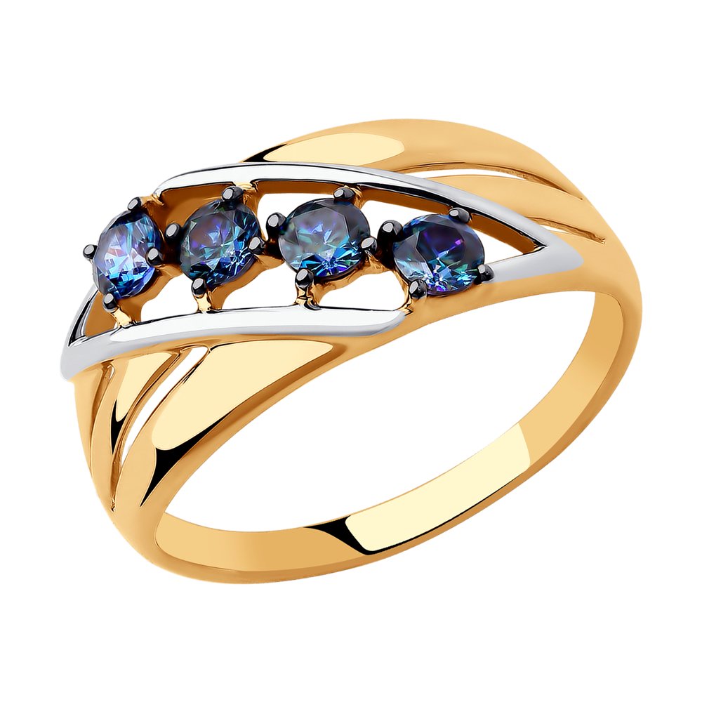 

Кольцо SOKOLOV из золота с синими Swarovski Zirconia