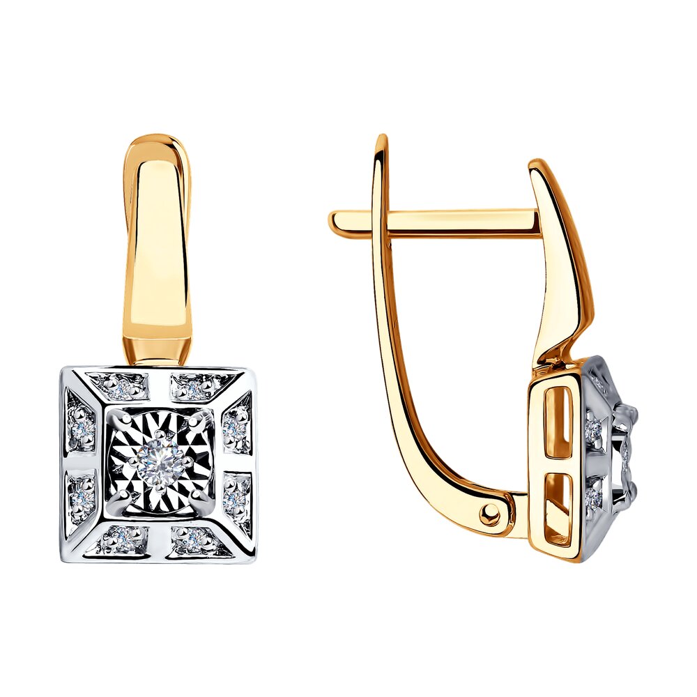 

Серьги SOKOLOV Diamonds из комбинированного золота с бриллиантами