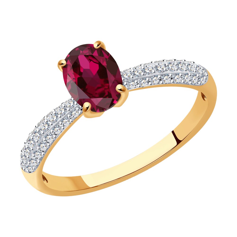 

Кольцо SOKOLOV Diamonds из золота с бриллиантами и рубином