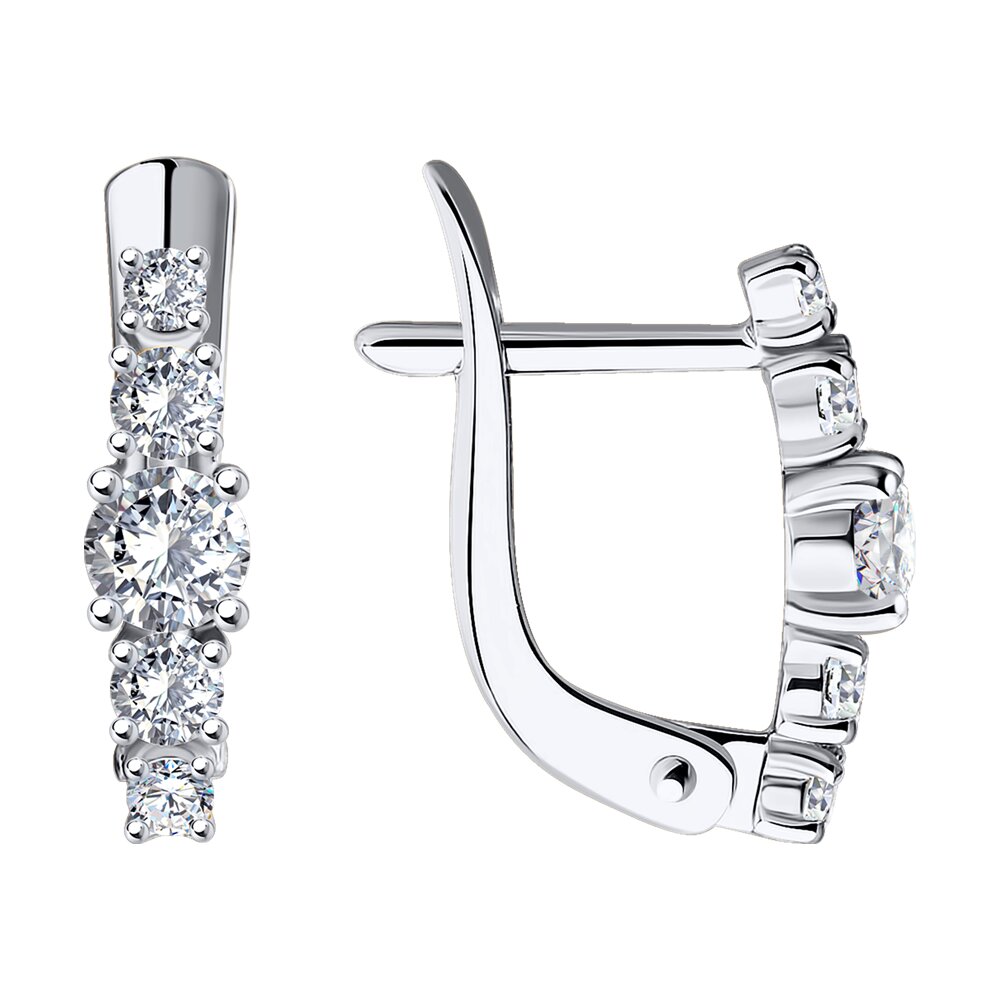 

Серьги SOKOLOV из белого золота с фианитами