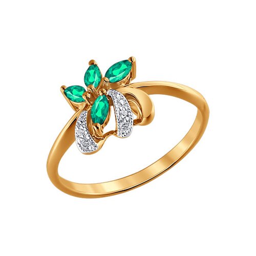 

Кольцо SOKOLOV из золота с бриллиантами и изумрудами