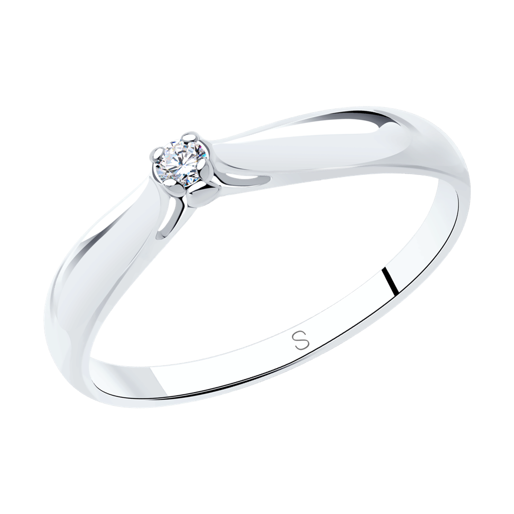фото Помолвочное кольцо sokolov из серебра с бриллиантом