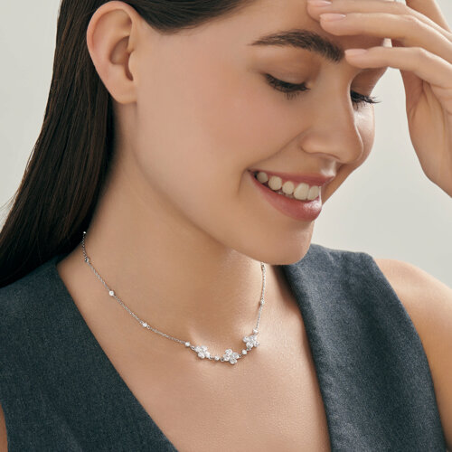 Колье из серебра с фианитами - фото 4