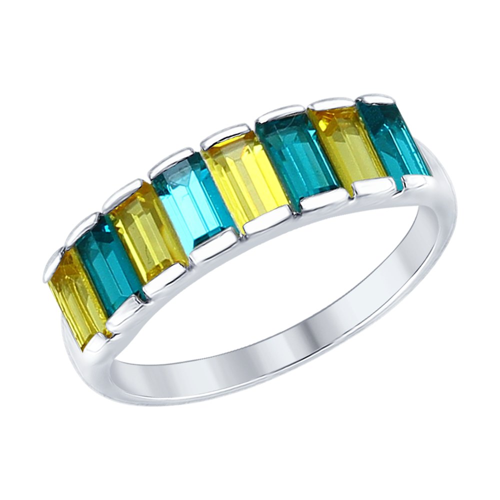 

Cеребряное кольцо с кристаллами Swarovski SOKOLOV