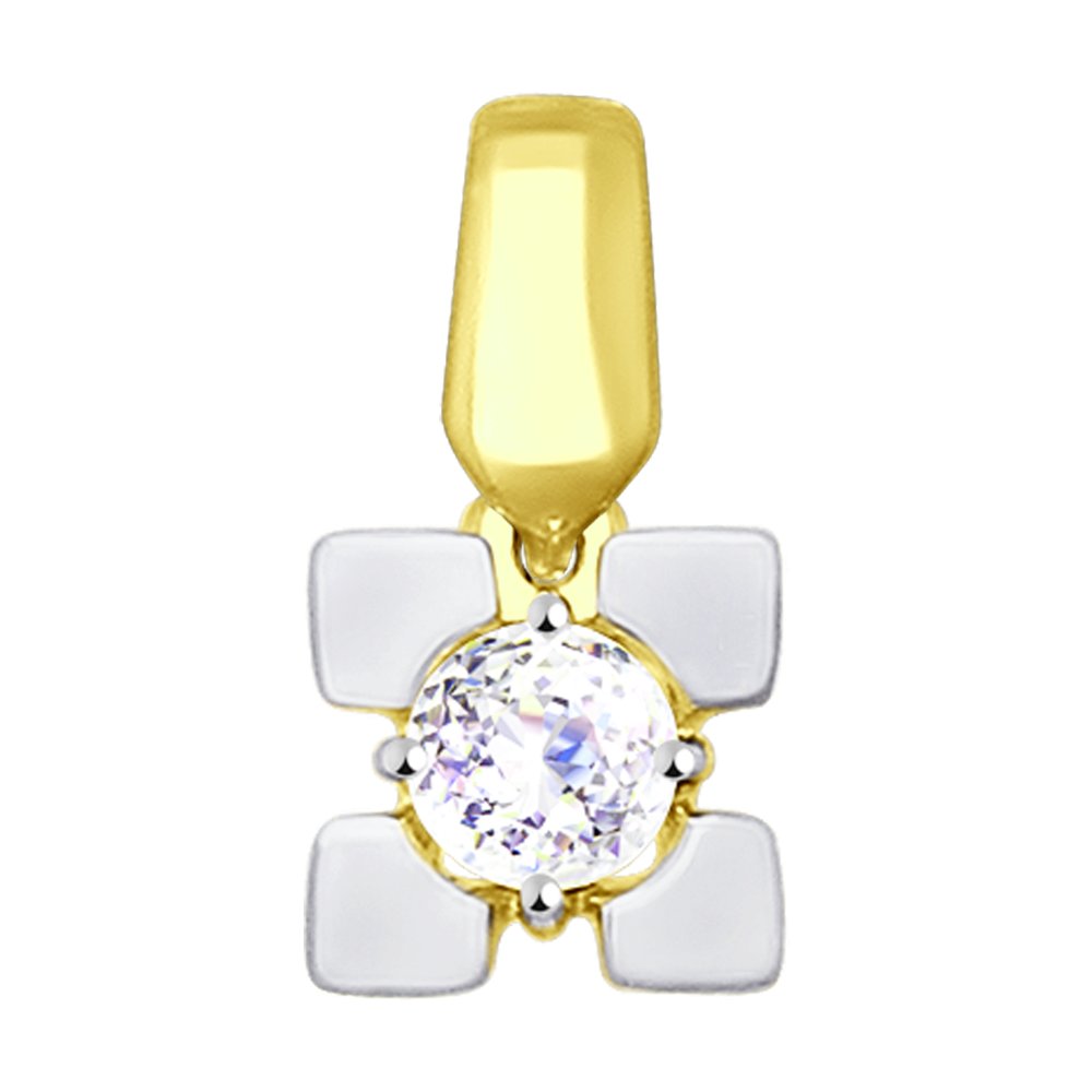 

Подвеска SOKOLOV из желтого золота со Swarovski Zirconia