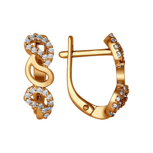 

Серьги SOKOLOV из золочёного серебра с фианитами