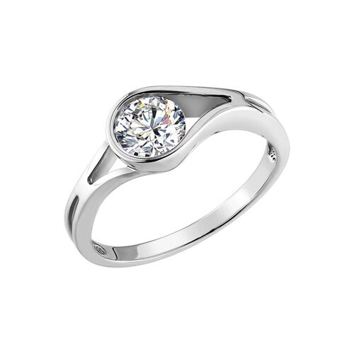 

Помолвочное кольцо SOKOLOV из белого золота cо swarovski