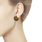 Серьги из серебра с раухтопазами