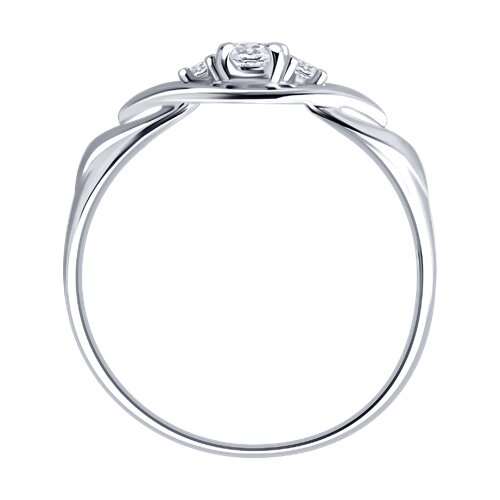 Кольцо из серебра с фианитами - фото 2