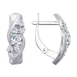 Серьги SOKOLOV из белого золота с фианитами 20000₽