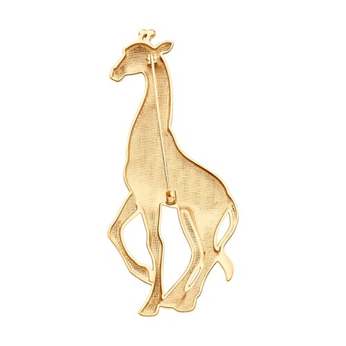 Брошь из золочёного серебра с эмалью - фото 2