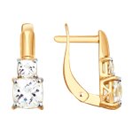 Серьги из золота со Swarovski Zirconia