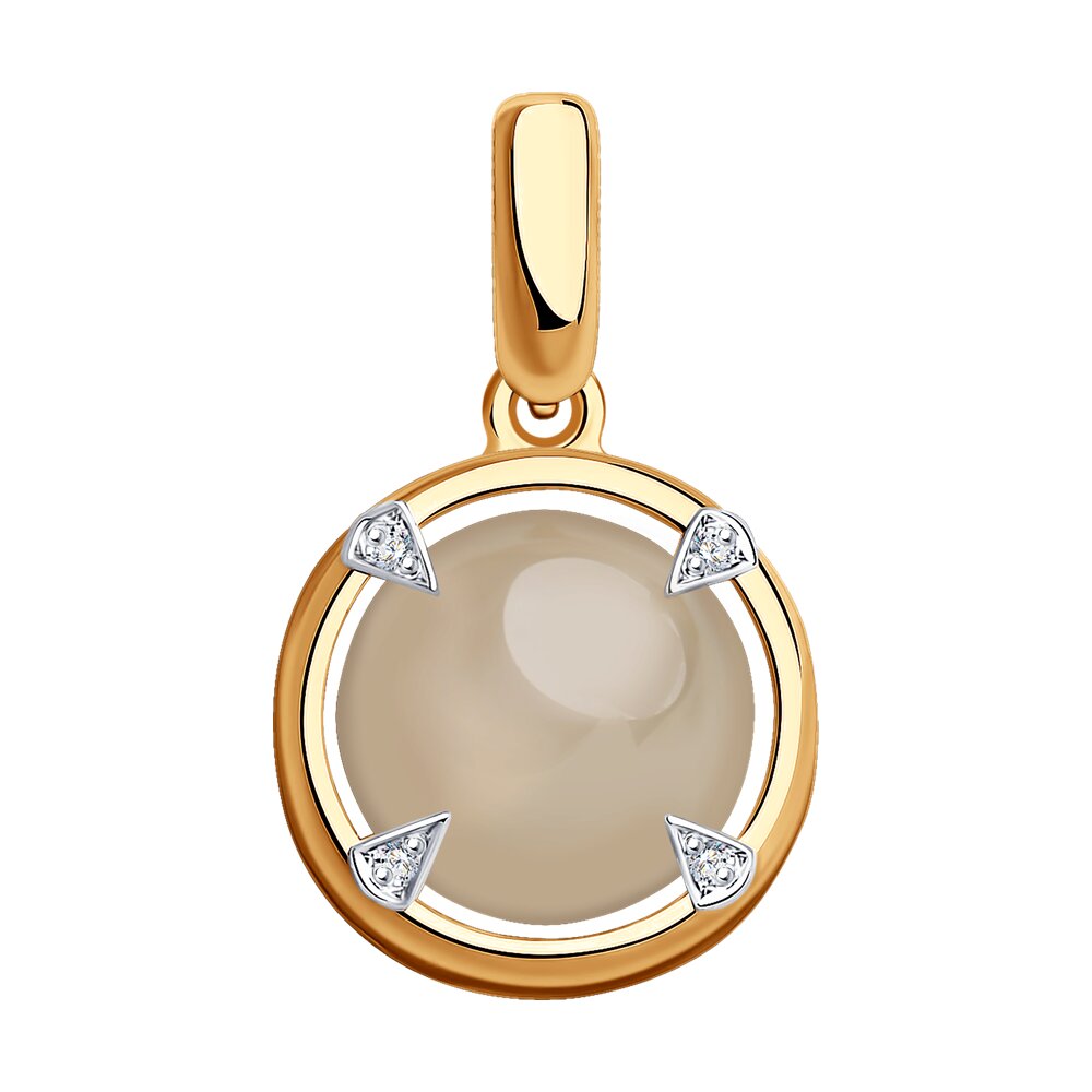 

Подвеска SOKOLOV Diamonds из золота с бриллиантами и кварцем