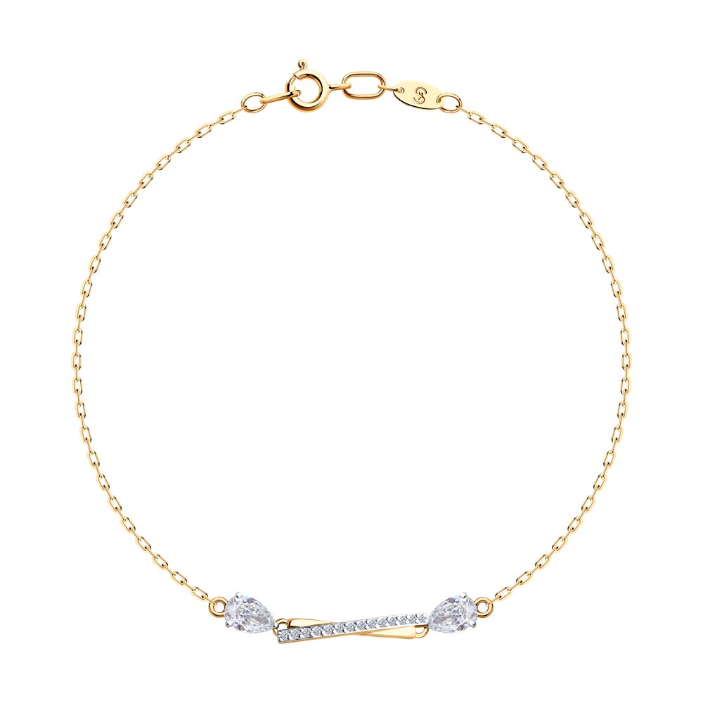 Браслет SOKOLOV из золота с фианитами, фото 1