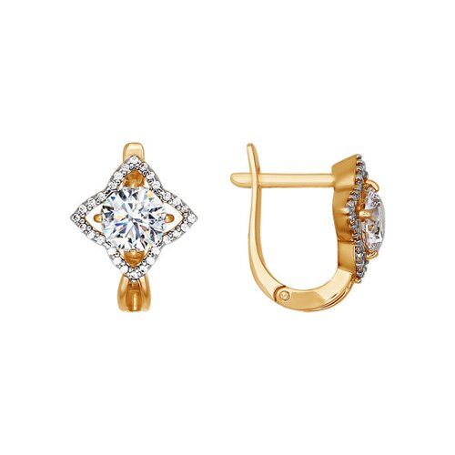 

Серьги SOKOLOV из золота со swarovski zirconia
