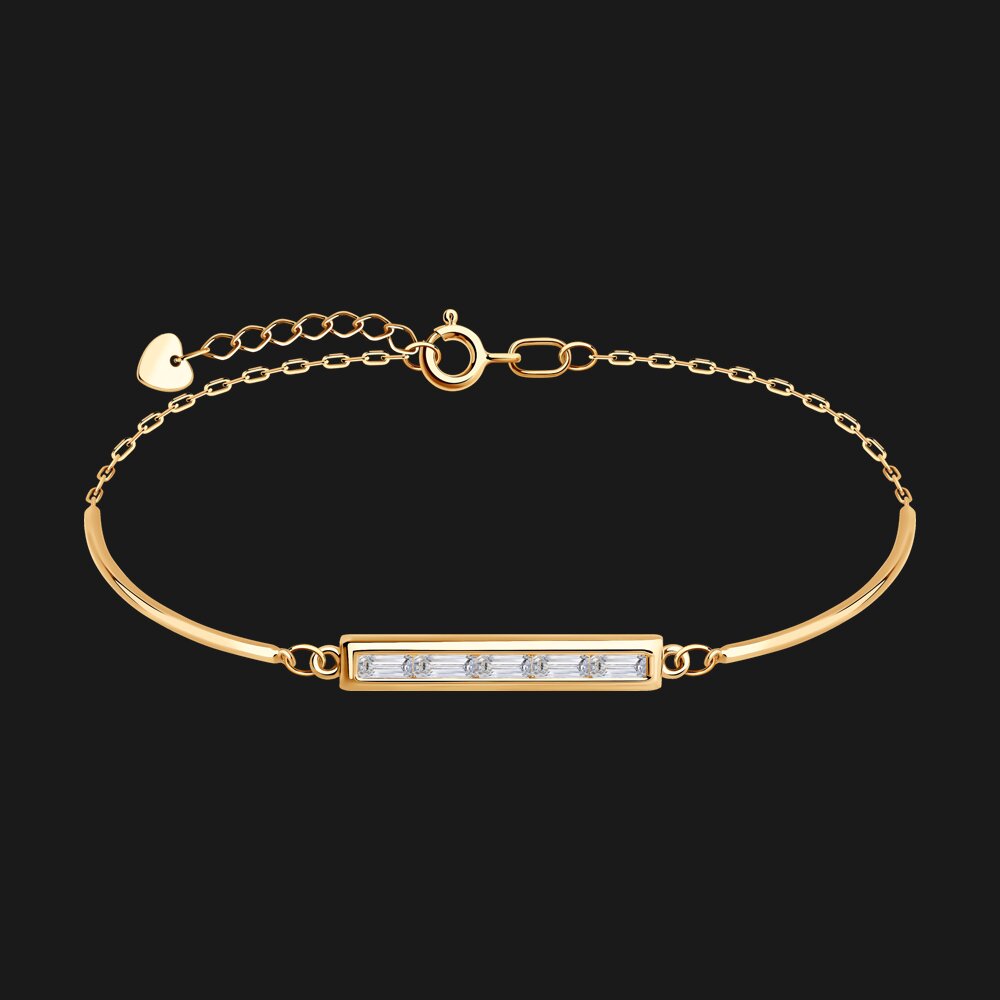 Браслет SOKOLOV из золота с фианитами, фото 4