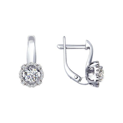 

Серьги SOKOLOV из белого золота со Swarovski Zirconia
