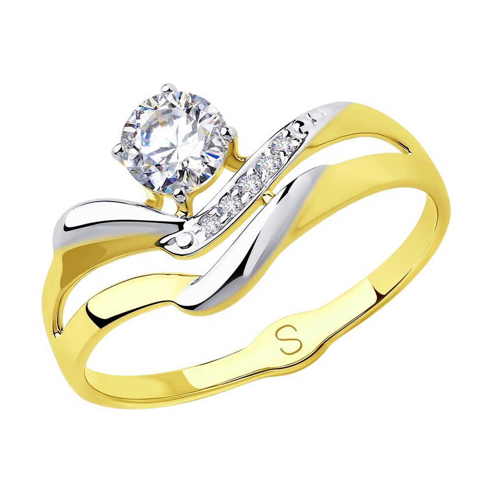 

Кольцо SOKOLOV из желтого золота с фианитами