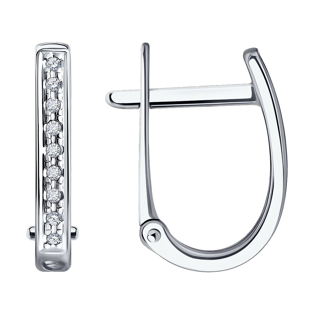 Серьги SOKOLOV Diamonds из белого золота с бриллиантами