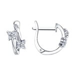 Серебряные детские серьги с фианитами