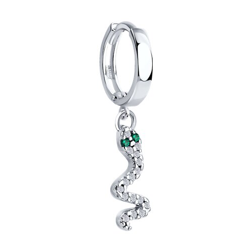 Серьга из серебра с фианитами SOKOLOV - купить в официальном интернет ...