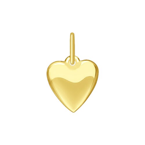 Подвеска "Сердечко" из желтого золота