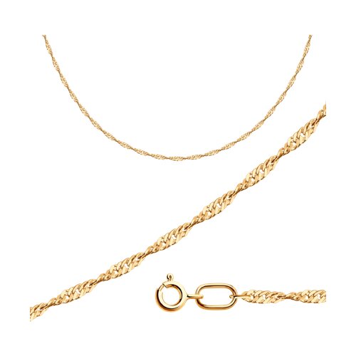 Цепь из золочёного серебра - фото 1