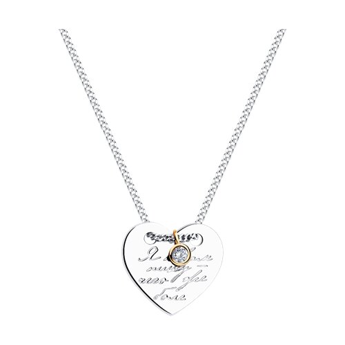 Колье из золочёного серебра с фианитом SOKOLOV - купить в официальном ...