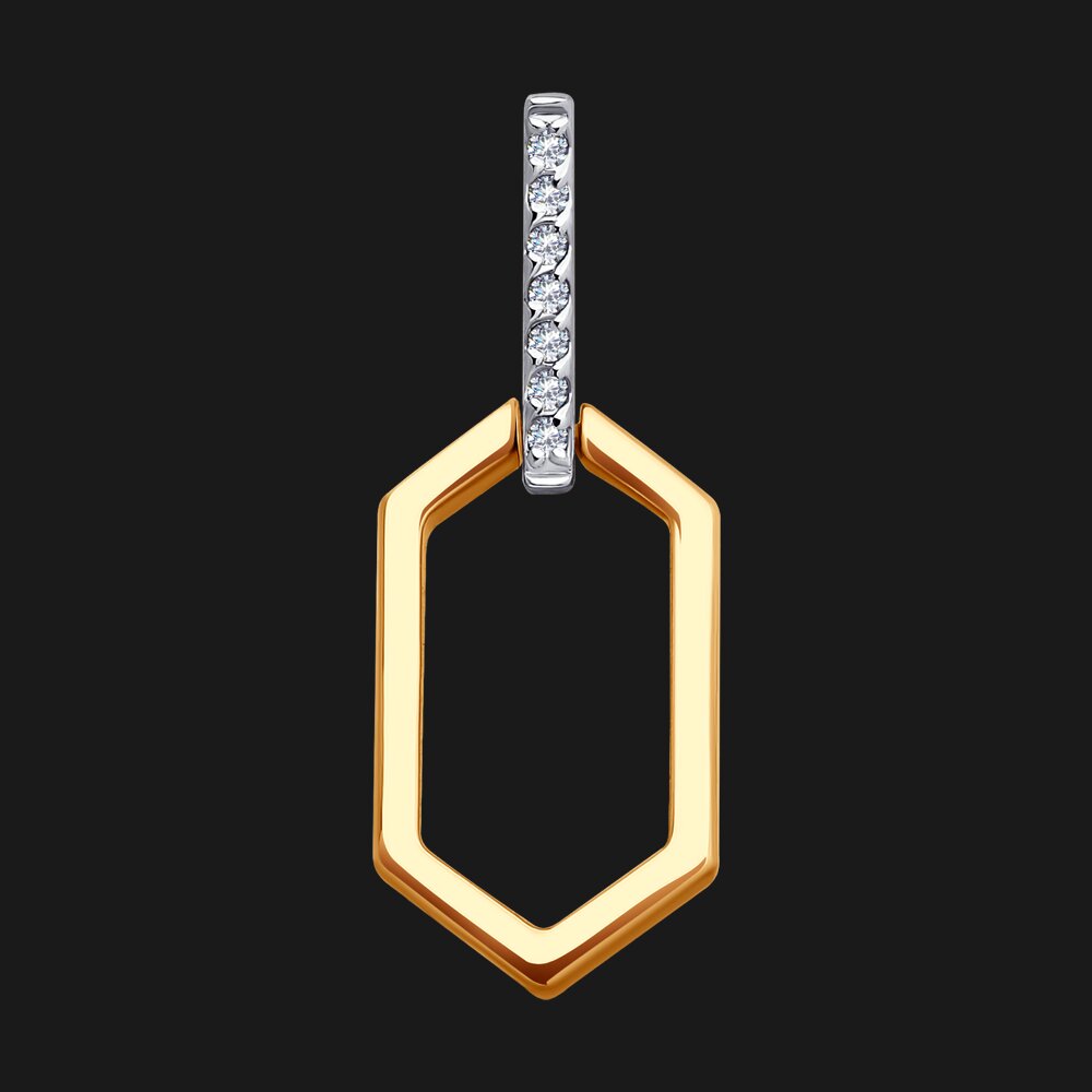 Подвеска SOKOLOV из золота с фианитами, фото 3