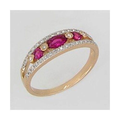 

Кольцо SOKOLOV из золота с бриллиантами и рубинами