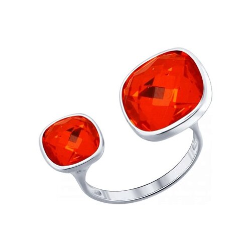

Кольцо SOKOLOV из серебра с оранжевыми кристаллами swarovski